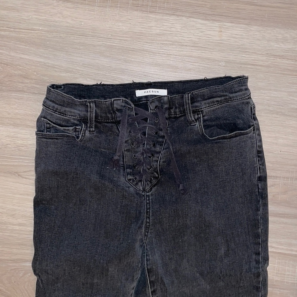 Pacsun Black Tied Up Skinny Jean Sz 29